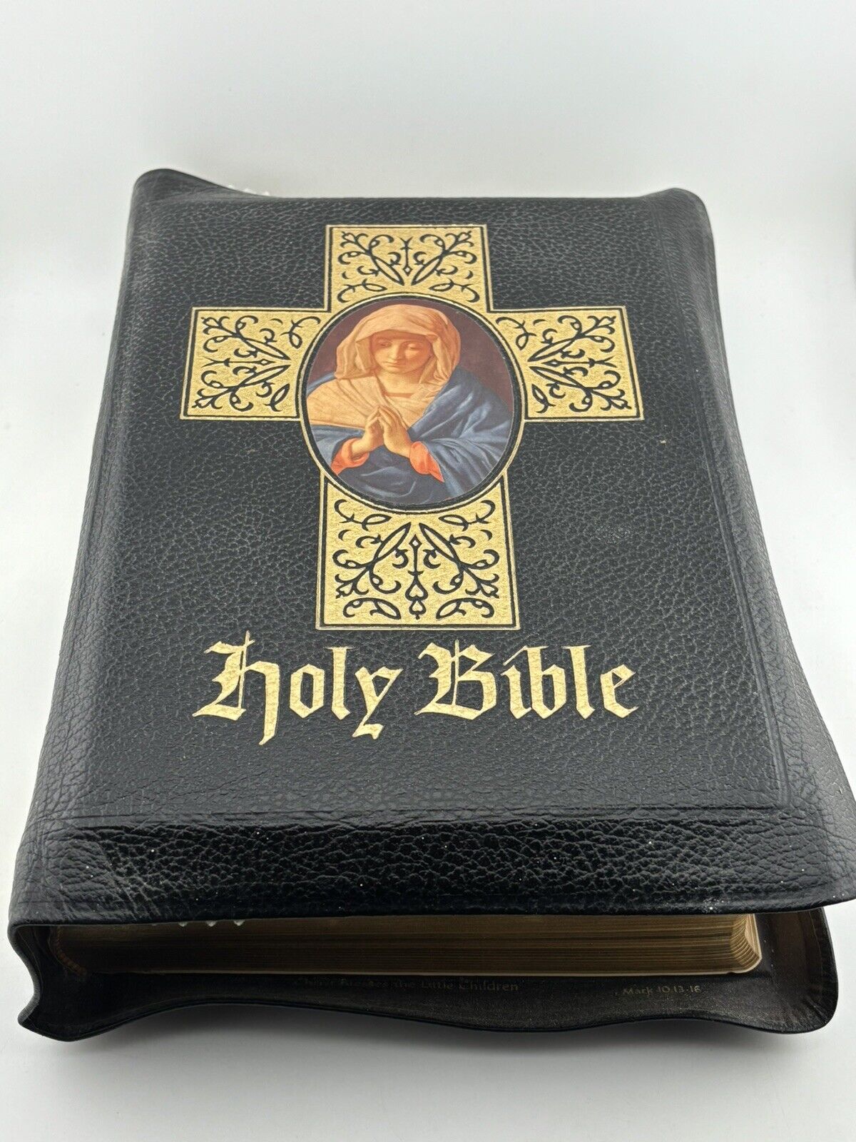 1950s Vintage Holy Bible The Hail Mary Edition Catholic Press With Artwork