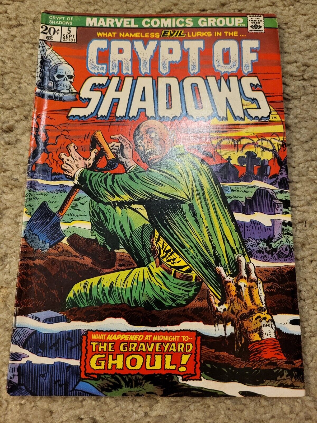 CRYPT OF SHADOWS 5 Marvel Comics lot 1973