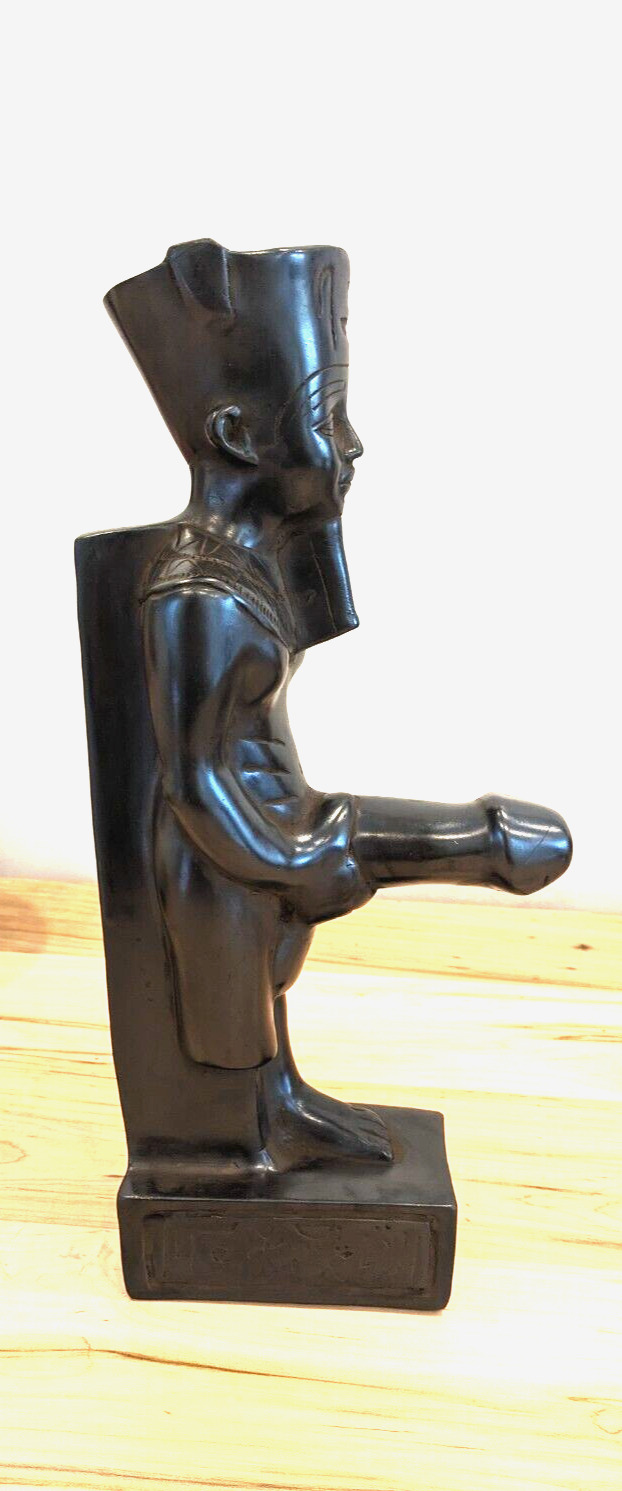 Egyptian God Min Statue , God of Fertility in Ancient Egypt , Erotic Statuette
