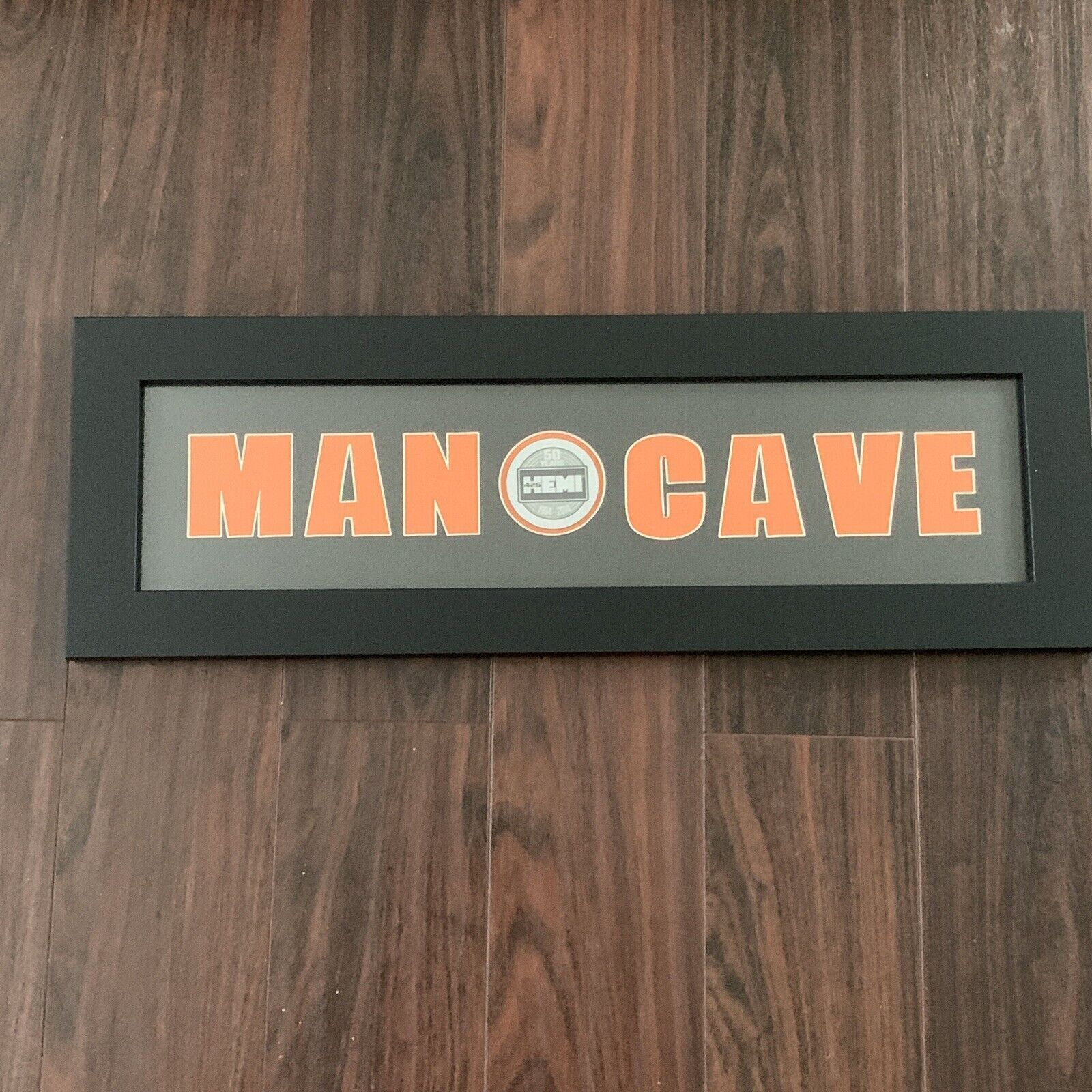 Man Cave 246 Hemi 50 Years Framed Sign Dodge Mopar 27x9