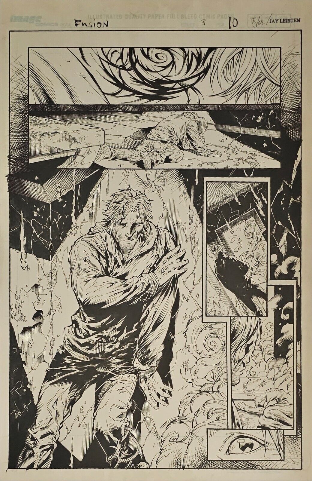 Tyler kirkham original art FUSION #3 pg.10 Homage Studio/Marvel 