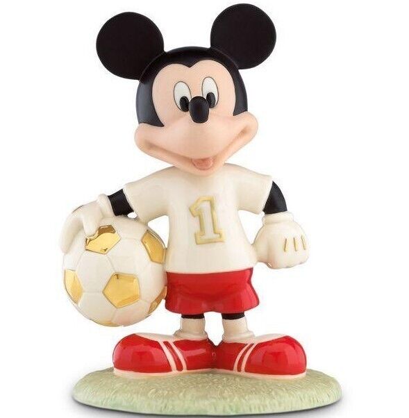 LENOX SOCCER STAR MICKEY MOUSE Disney Sports sculpture -- -- NEW in BOX with COA