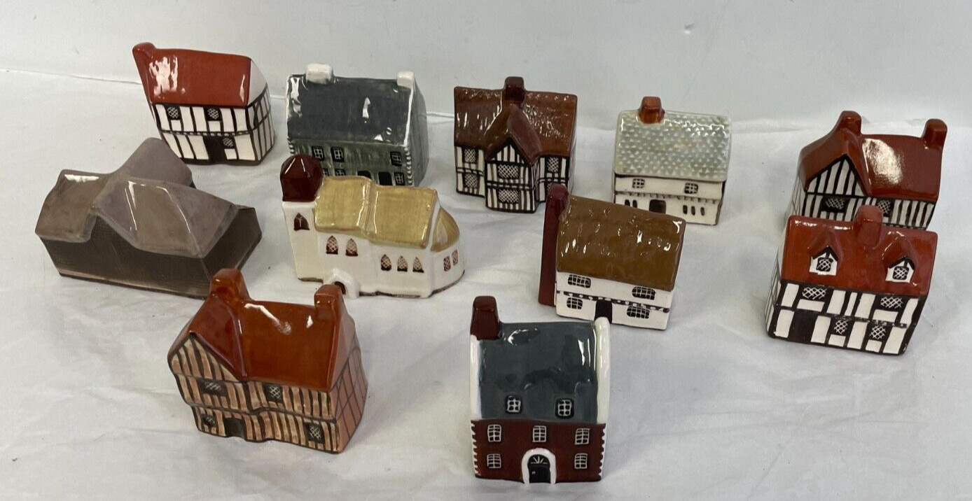 x11 Suffolk Cottages Buildings Around The Corner Porcelain England Mini Houses