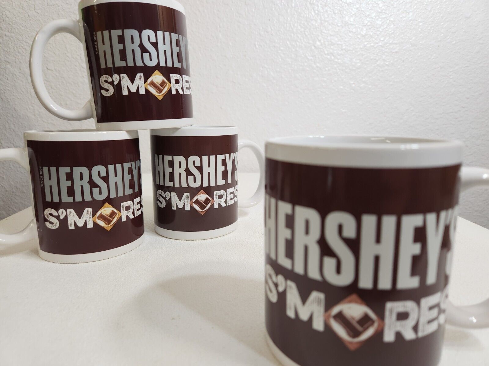 Hershey\'s S\'mores Camping Hot Chocolate Coffee Mug Set 4-Piece Campfire FASTShip