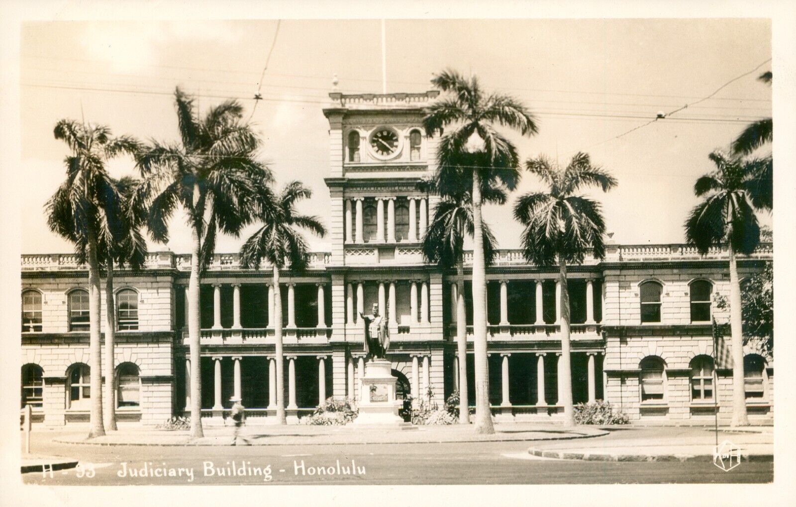 RPPC 1940 Ali’iolani Hale, Five-0 HQ,  Honolulu, Hawaii by Kodak of Hawaii