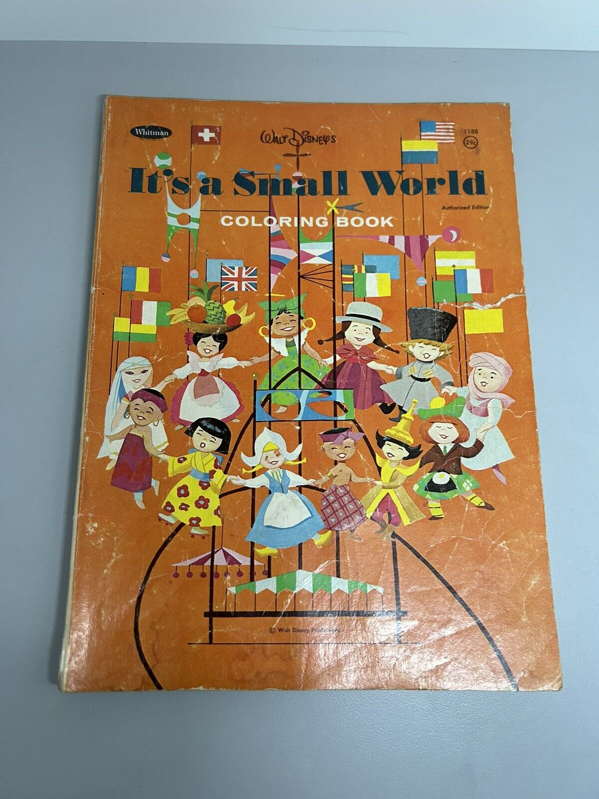 Vintage Its A Small World Disneyland Coloring Book 1966