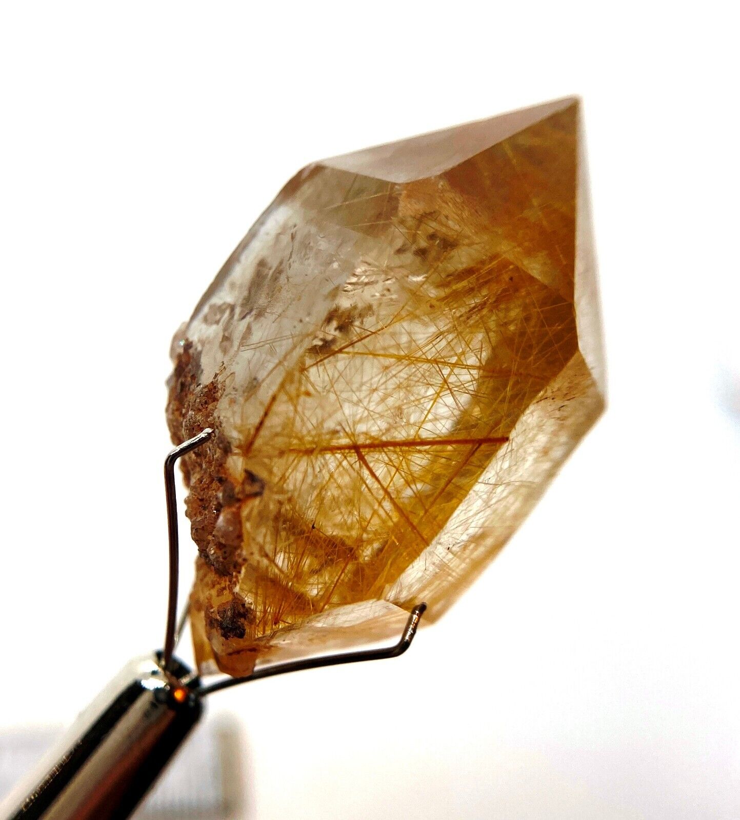 49 carat Double Terminated Rutilated Quartz crystal - Brazil golden rutile