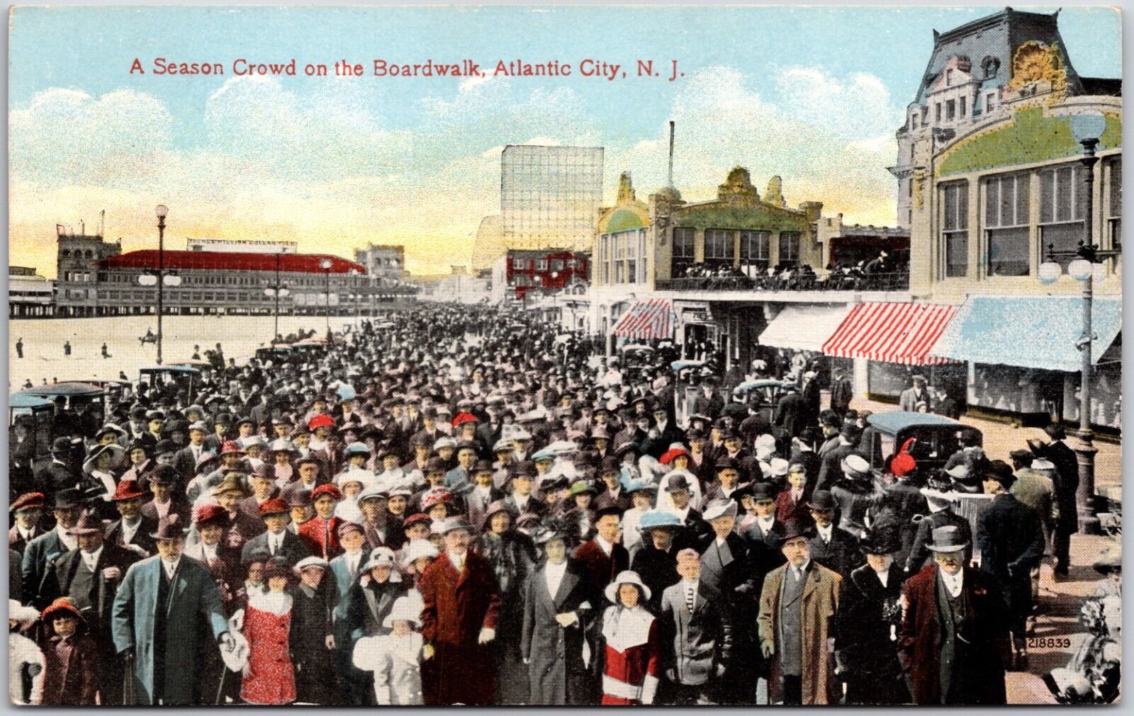 Atlantic City New Jersey  On The Boardwalk Postcard 