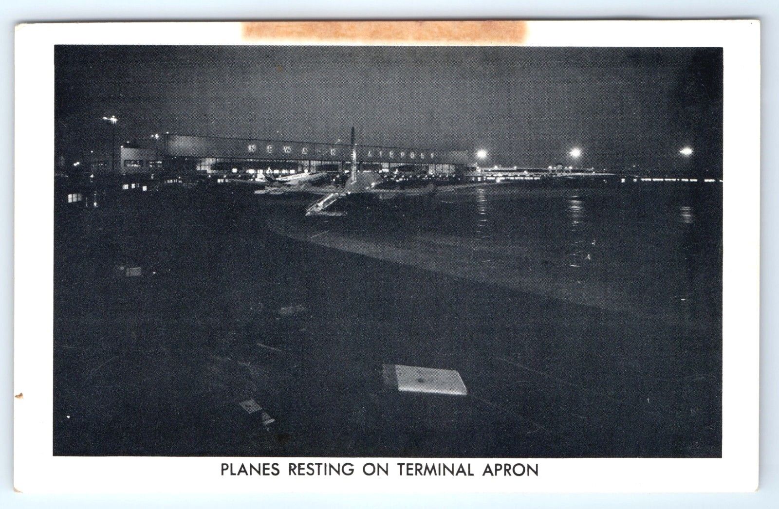Vintage Postcard Planes Resting On Terminal Newark Airport NJ
