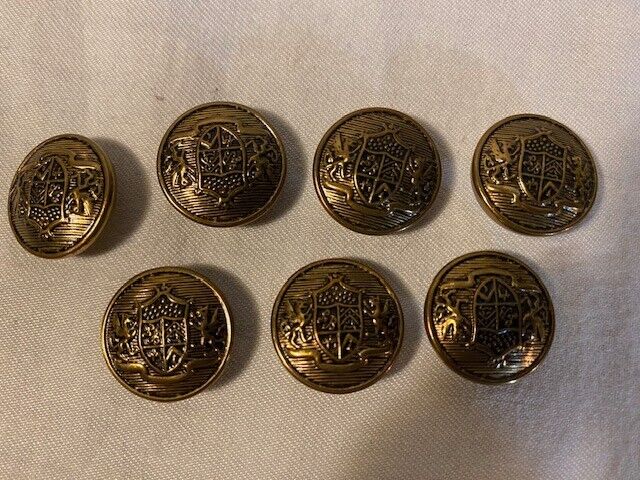 vintage crest buttons metal