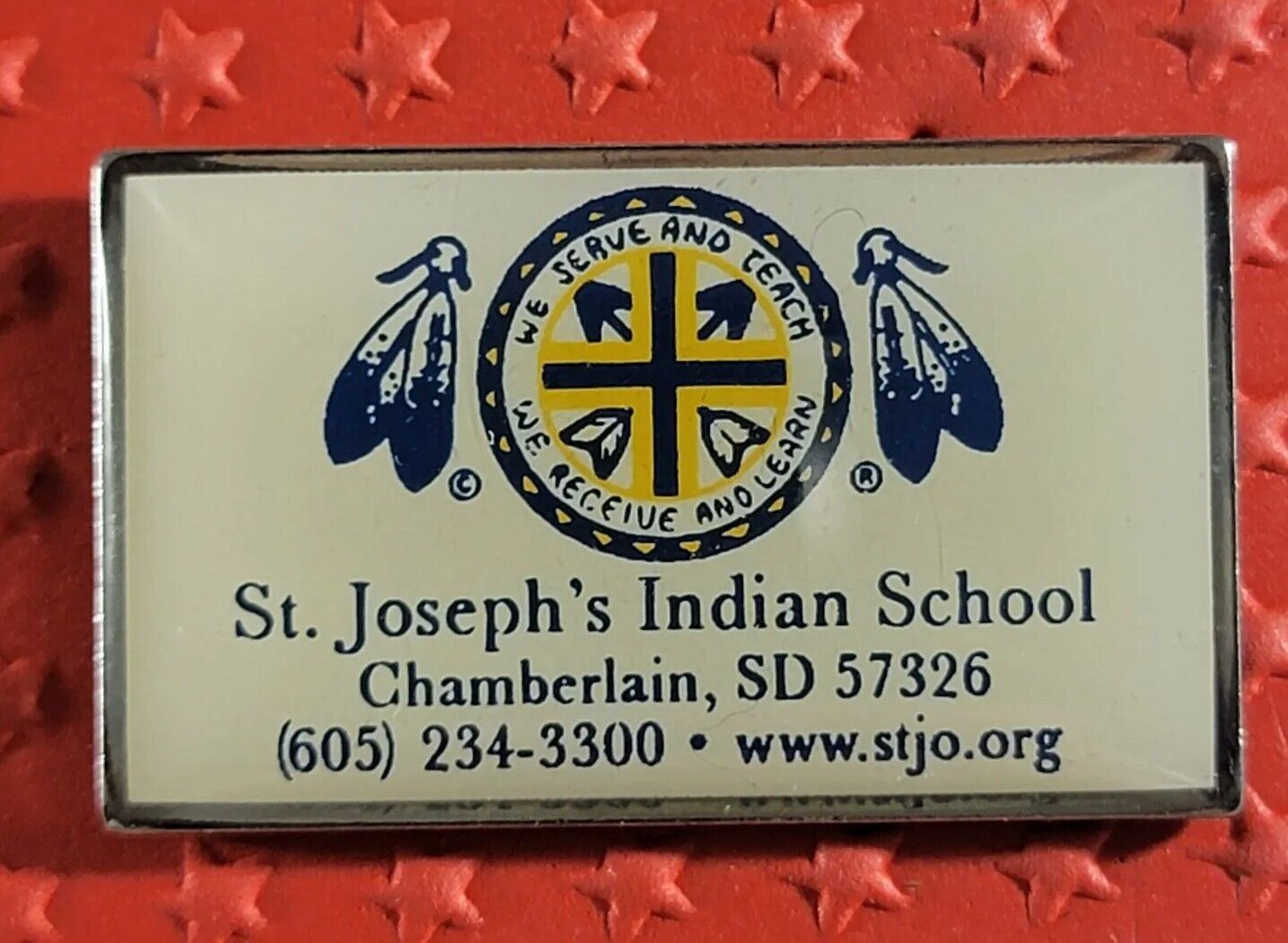 St Joseph's Indian School Pin Chamberlain, SD 57326Lapel Hat Pin