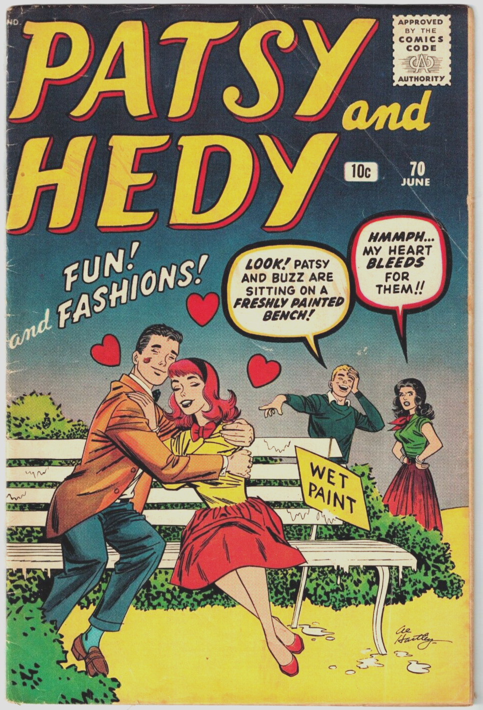 Patsy and Hedy #70   VG  Condition 1960 Al Hartley Cover