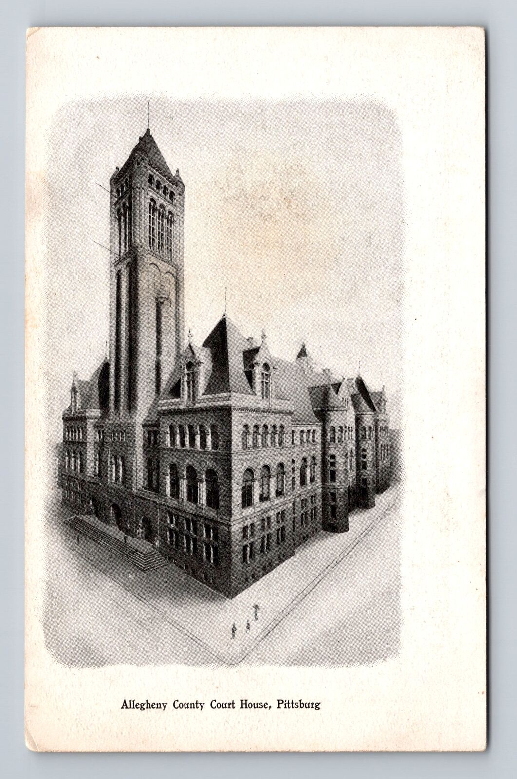Pittsburg PA-Pennsylvania, Allegheny County Court House, Vintage Postcard