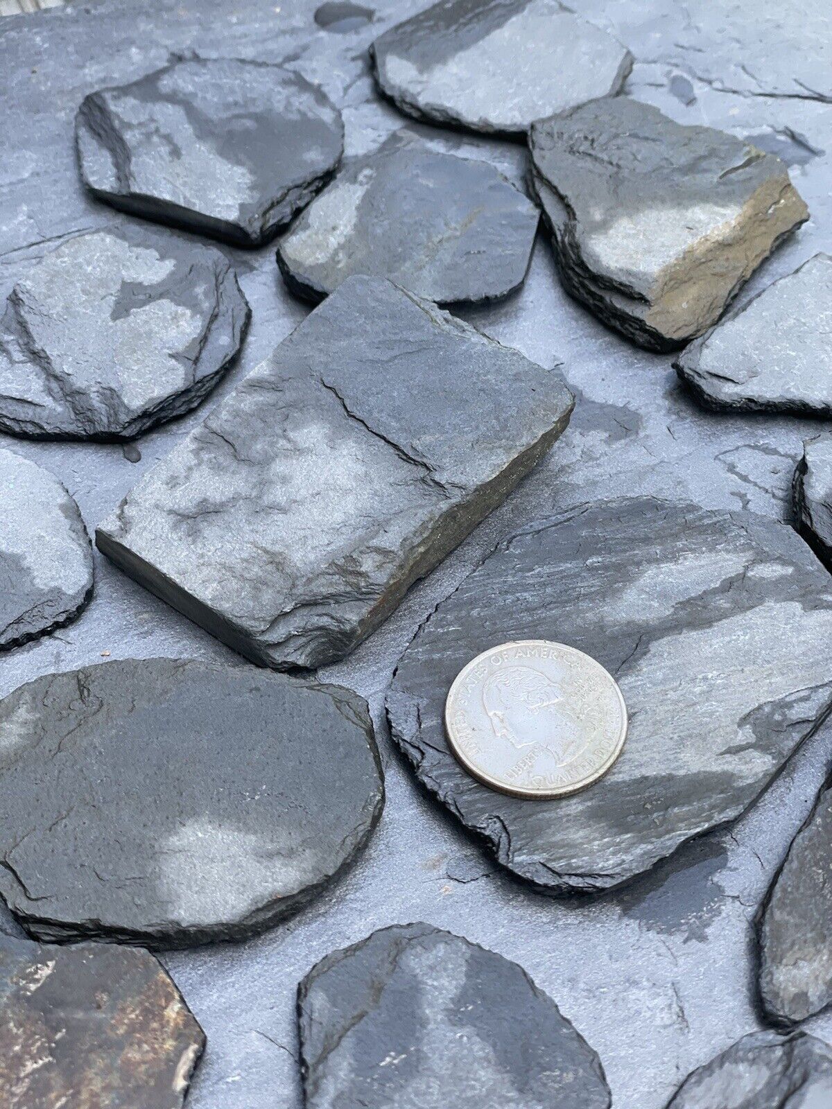 20 small Slate Steppingstones For Fairy Gardens Or Crafts.