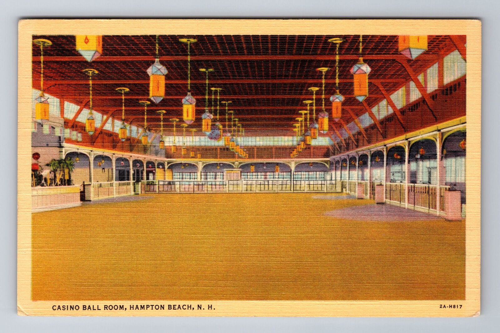 Hampton Beach NH-New Hampshire, Casino Ball Room, Vintage c1949 Postcard