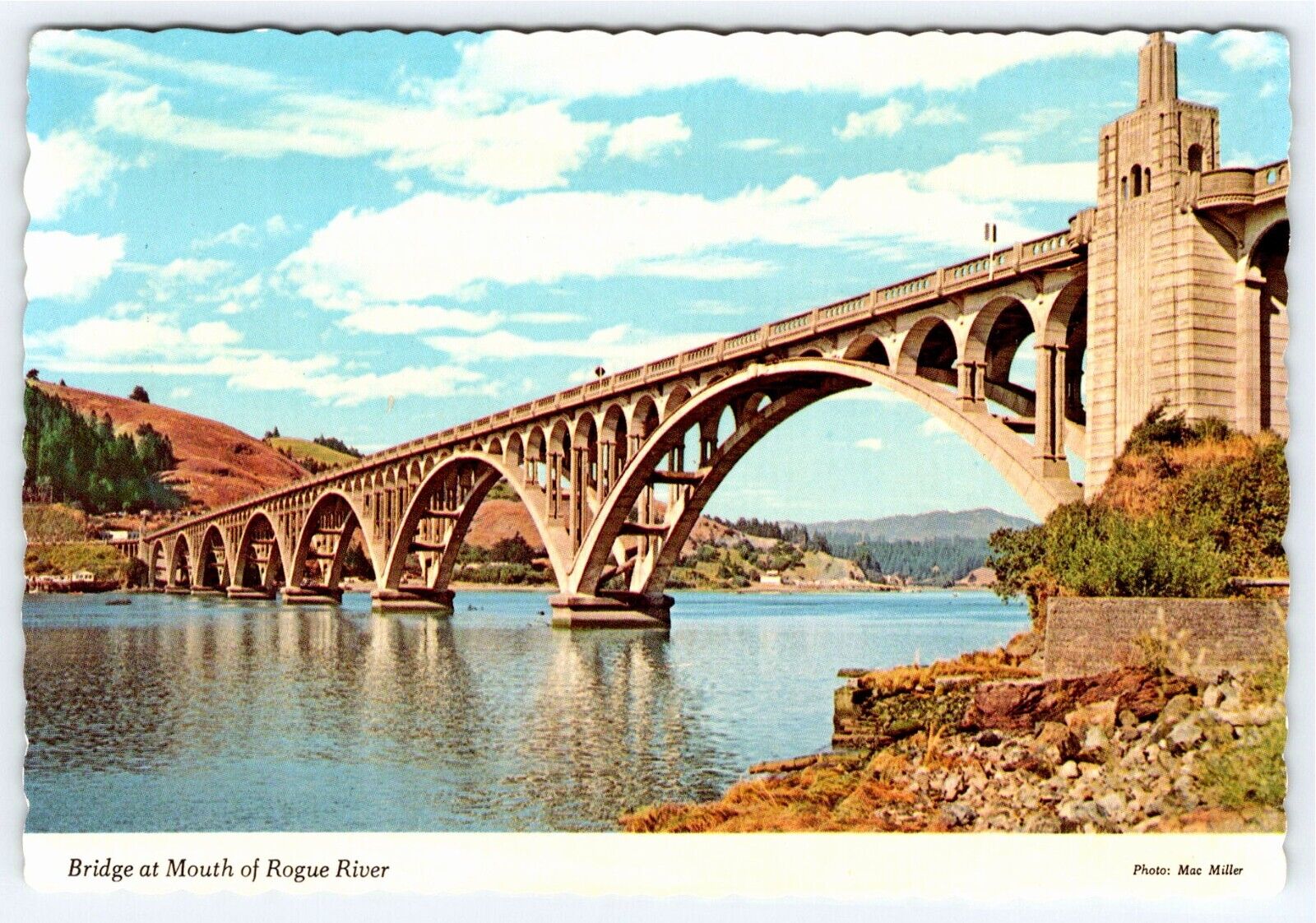 Patterson Bridge Oregon Coast Highway Unused Vintage 4x6 Postcard AF254-5A