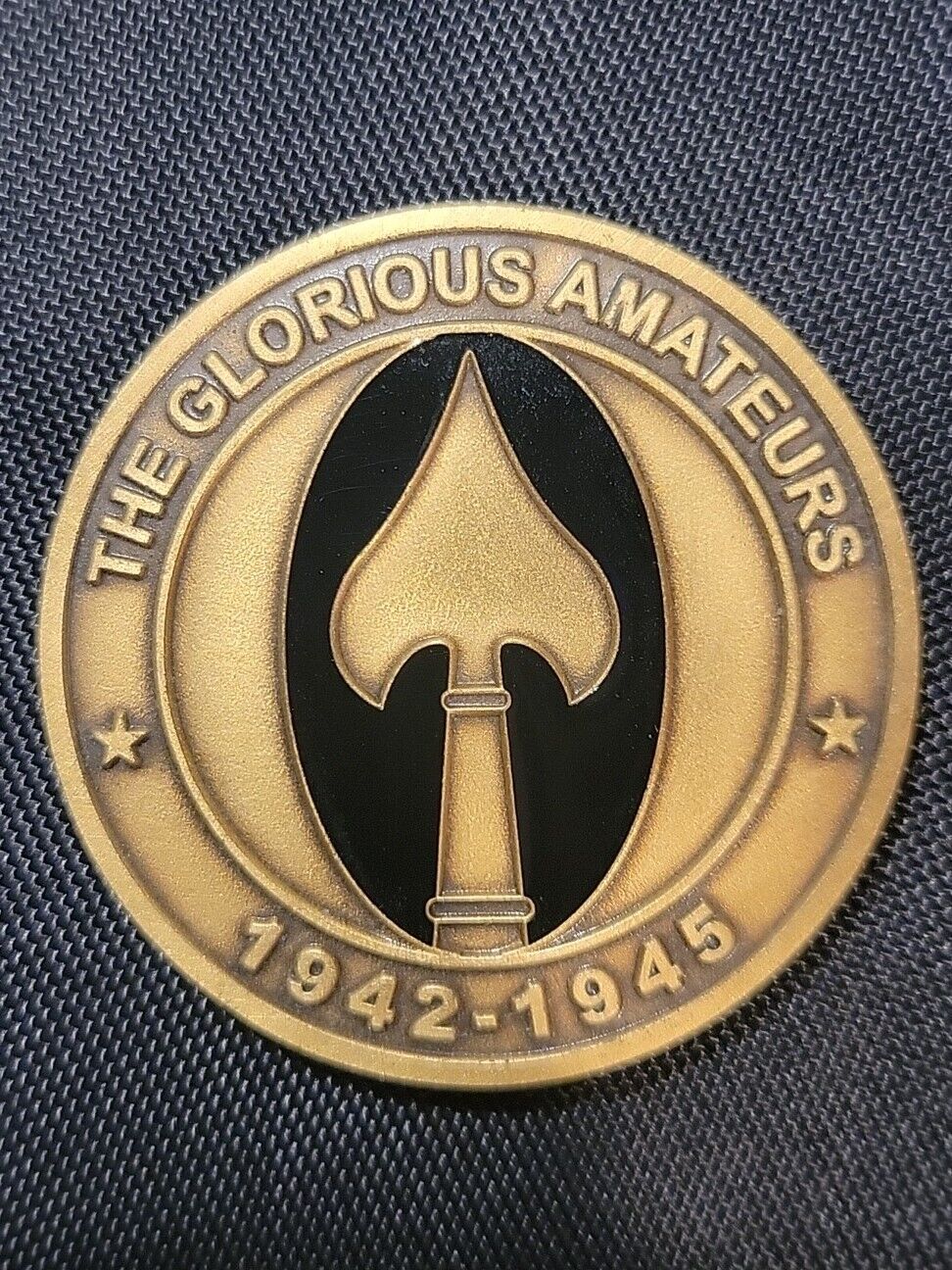 CIA OSS Glorious Amateurs Office of Strategic Services WWII Spear Challenge Coin
