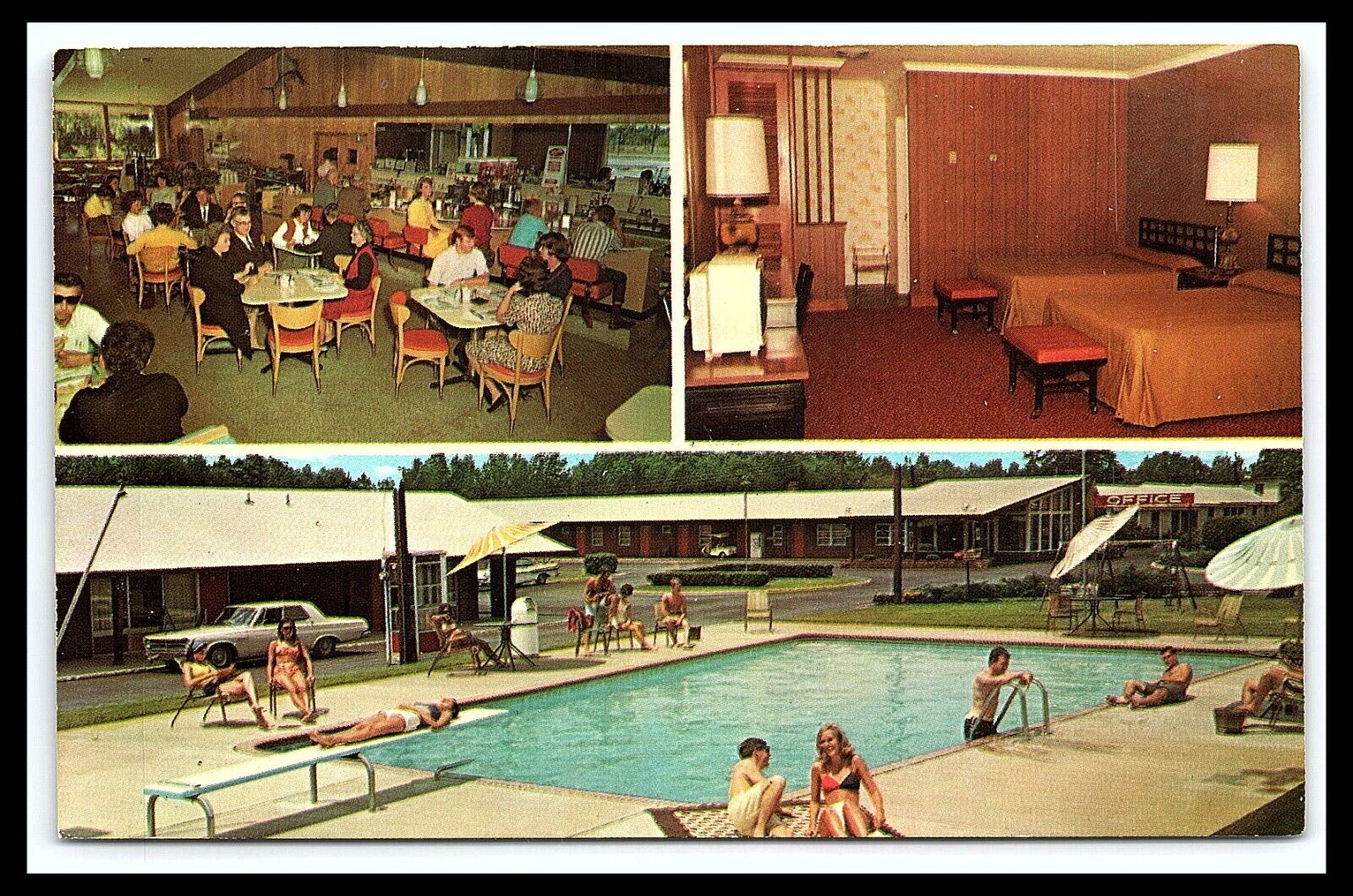 Rocky Mount NC Quality Courts Motel Coral and Restaurant Postcard   pc304