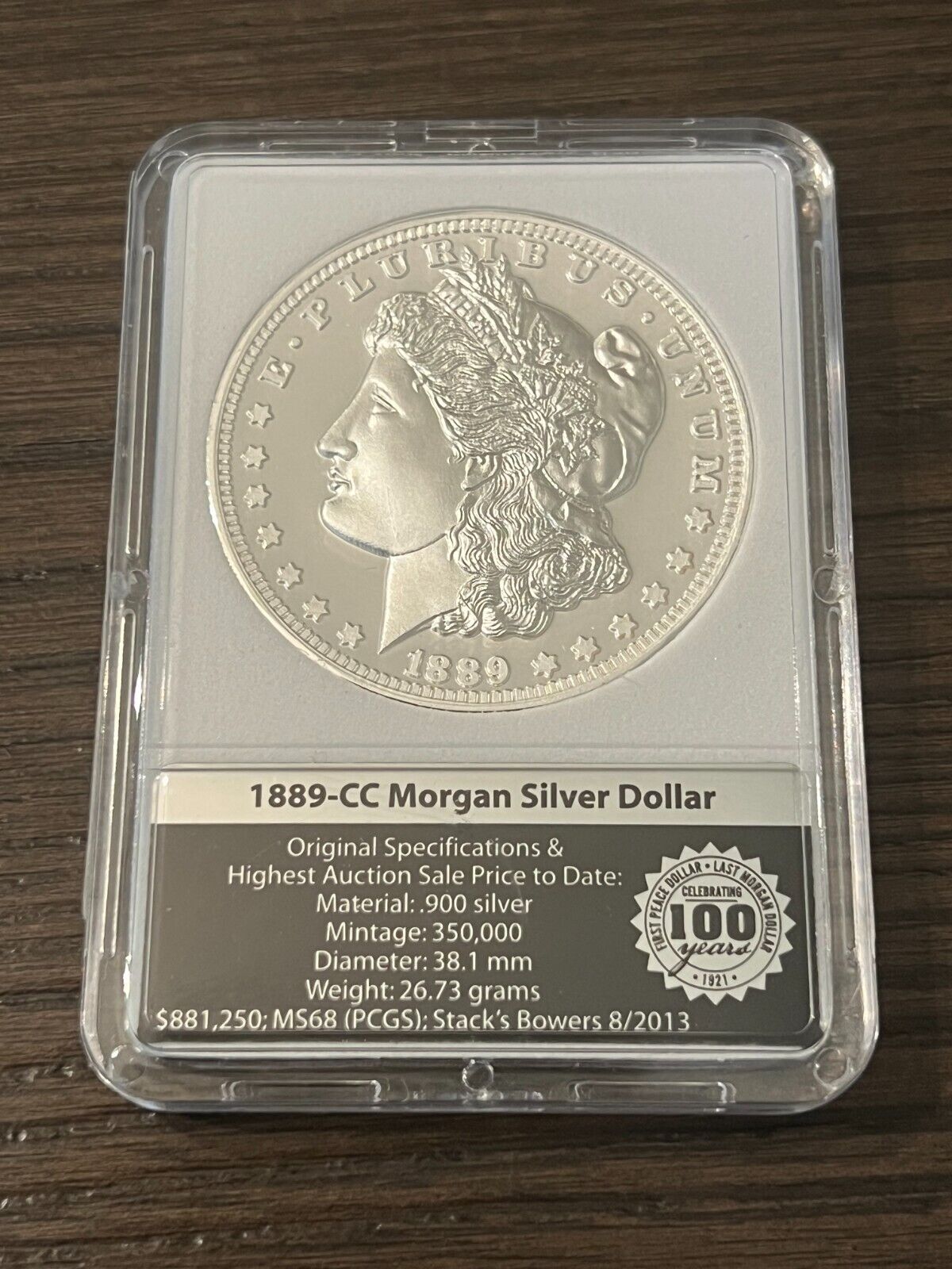1889-CC Morgan High Relief Silver Dollar - American Mint Arch. Coll. - RETIRED