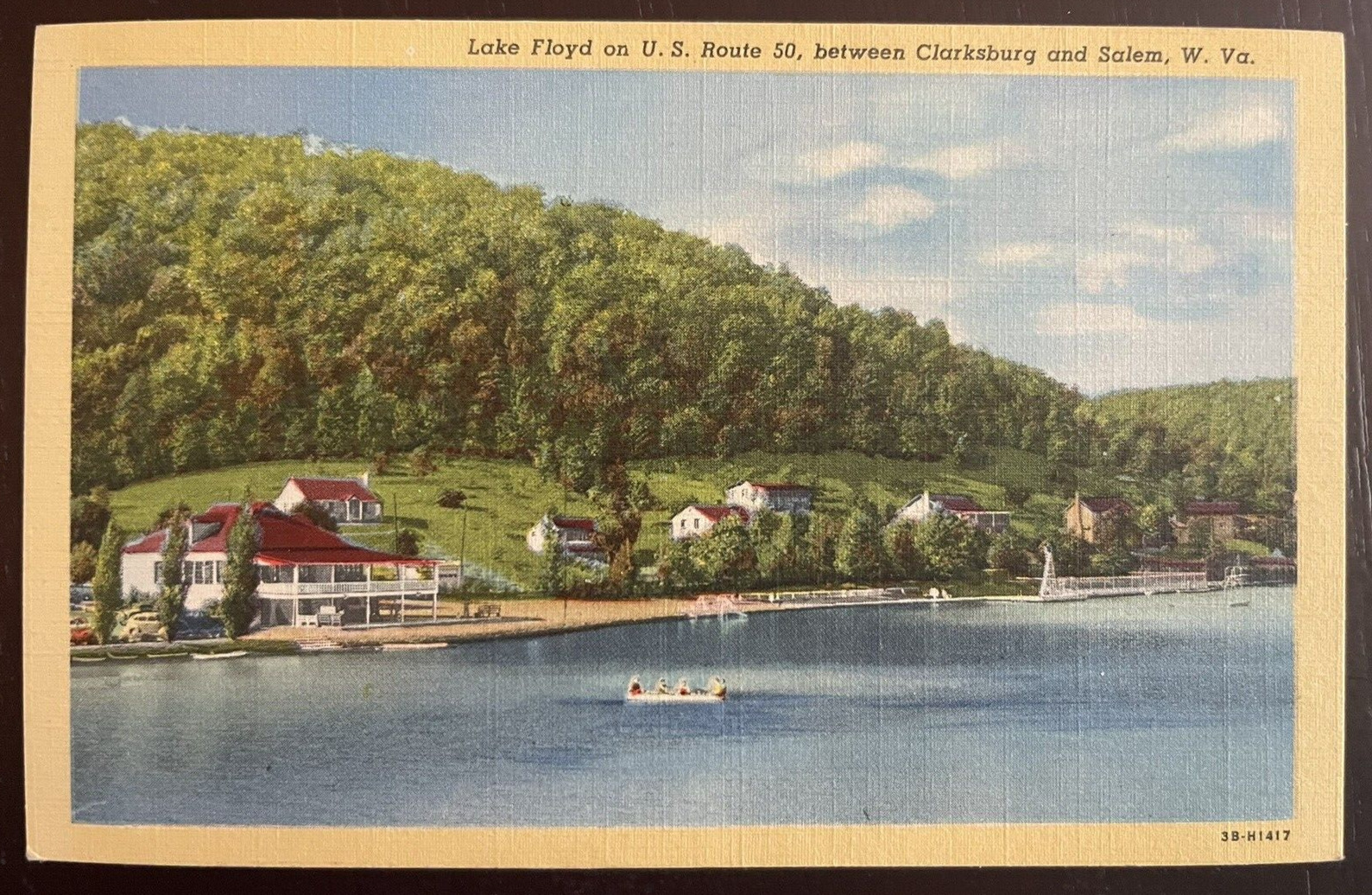 Antique Post Card Circa 1907/1918 Lake Floyd Route US 50 W VA Unposted Rare RPPC