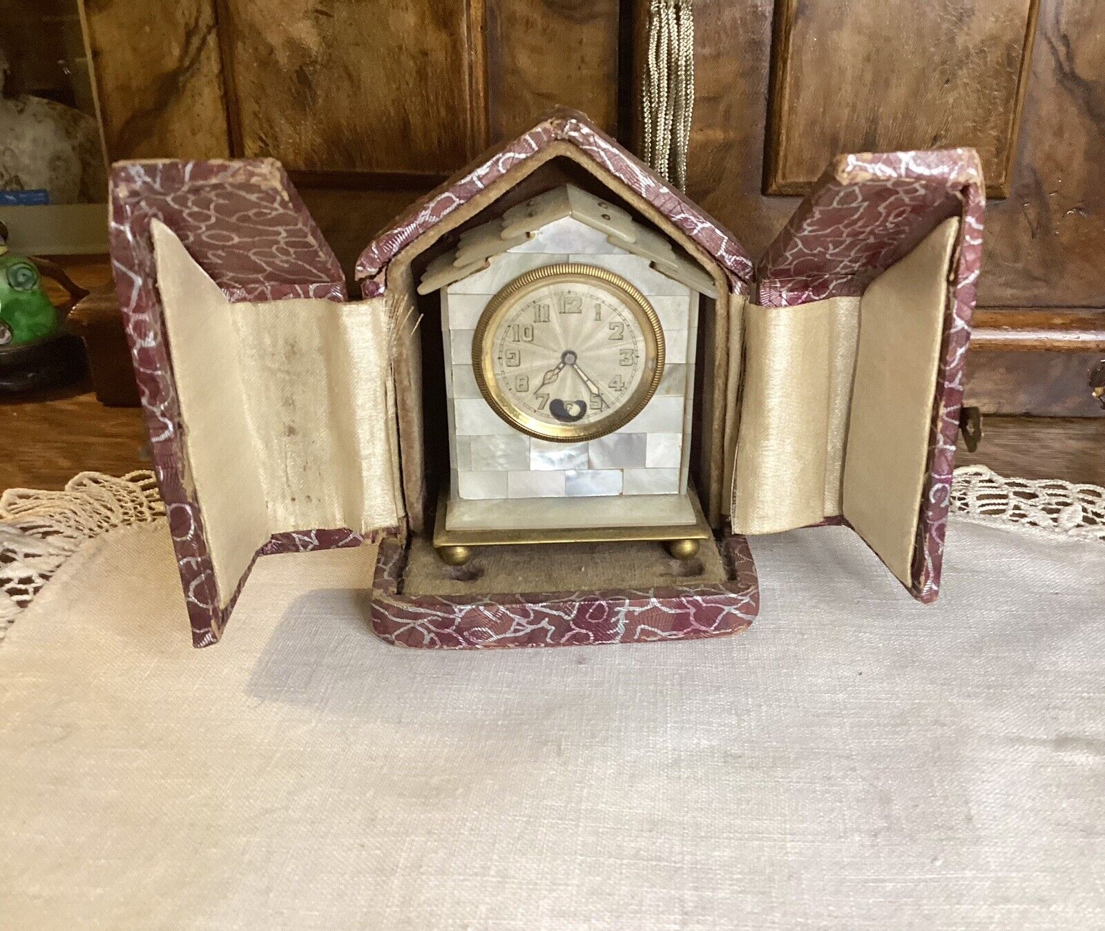 Vintage Mother Of Pearl Clock