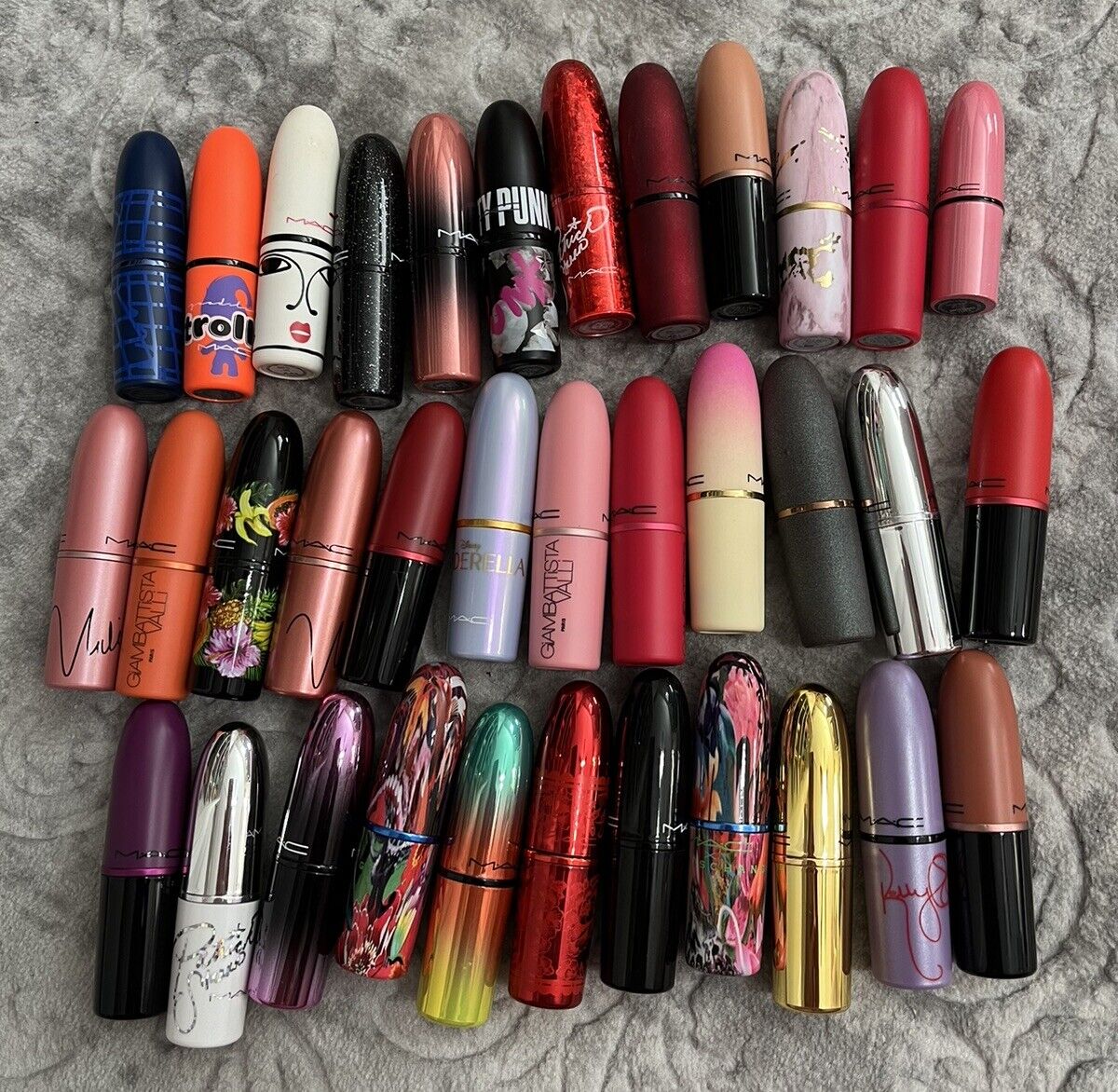 Limited Edition MAC Lipstick Lot 35 Vintage Tubes Minaj Trolls Valli Cinderella
