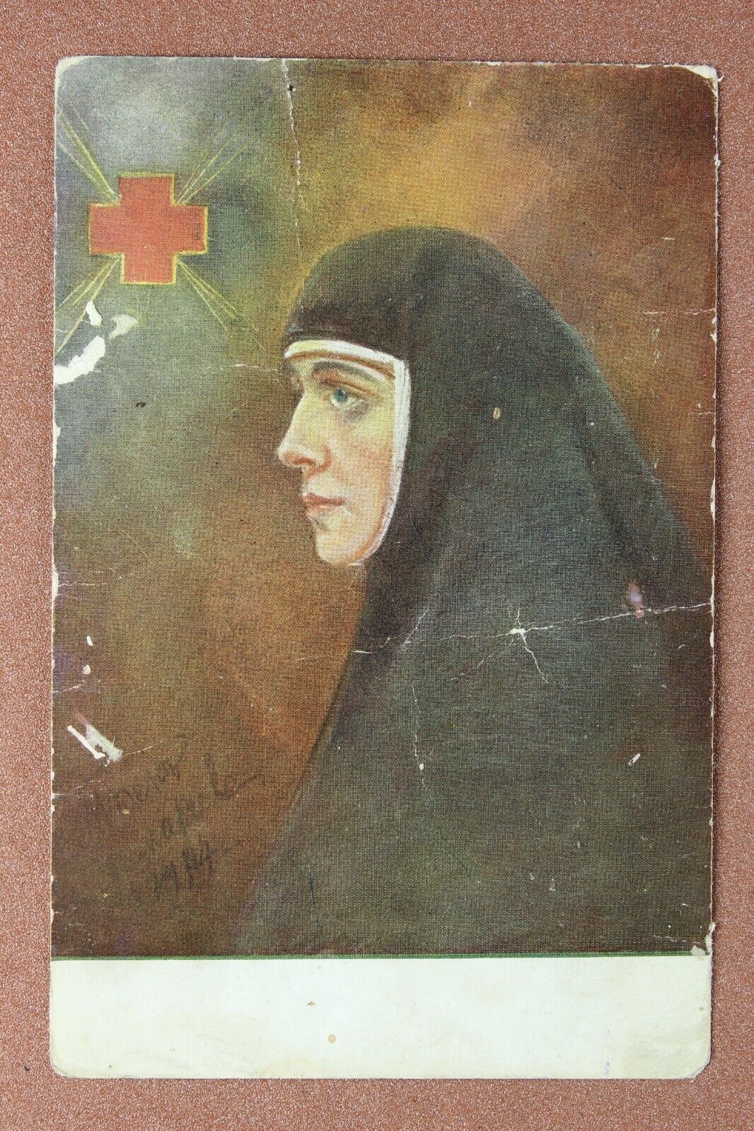 RED CROSS Sister of Mercy WWI. Tsarist Russia postcard 1914 by Bek-Marmarcheva💥