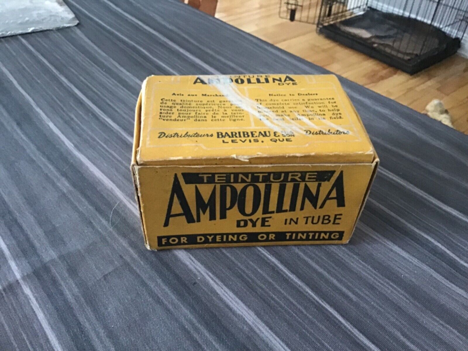 Vintage Fabric Ampillina Dye teintex box 12 tubes