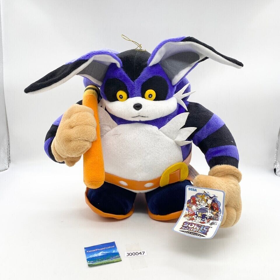 Big the Cat J047 Sonic the Hedgehog PROJECT X SEGA 1999 Plush 9” Doll Japan RARE