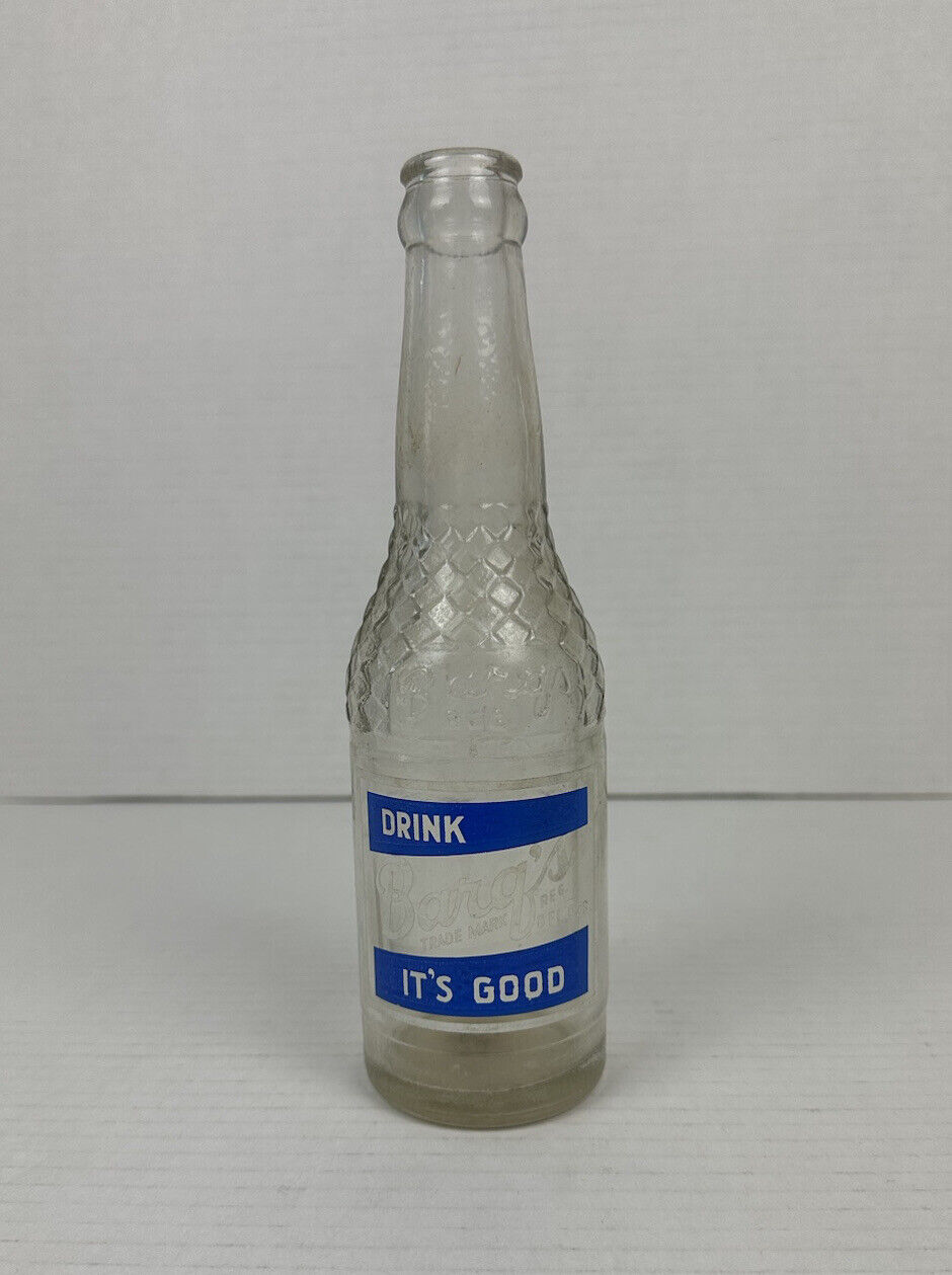 Rare Vintage Antique Soda Pop Glass Bottle Drink Barq\'s Root Beer Zelienople PA
