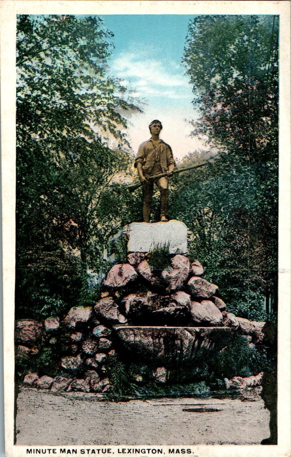Minute Man Statue, Lexington, Massachusetts MA Postcard