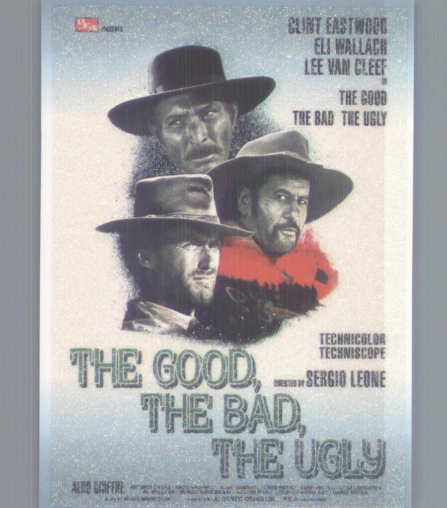 Clint Eastwood The Good The Bad & The Ugly Movie Poster Glitter Trading Card 