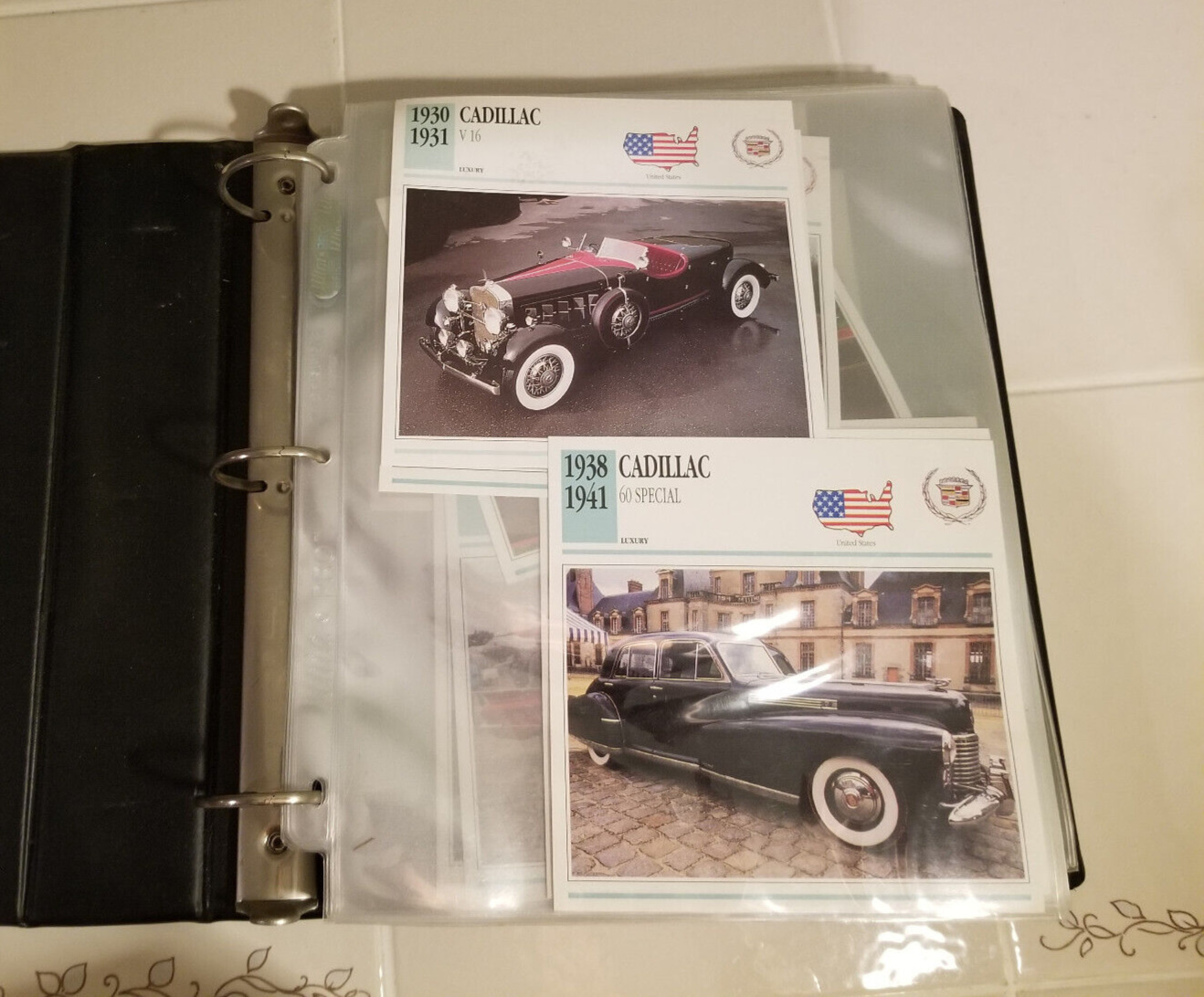 Edito Service Vintage Classic Cars Trading Cards Binder 2 - Approx. 120 Cards