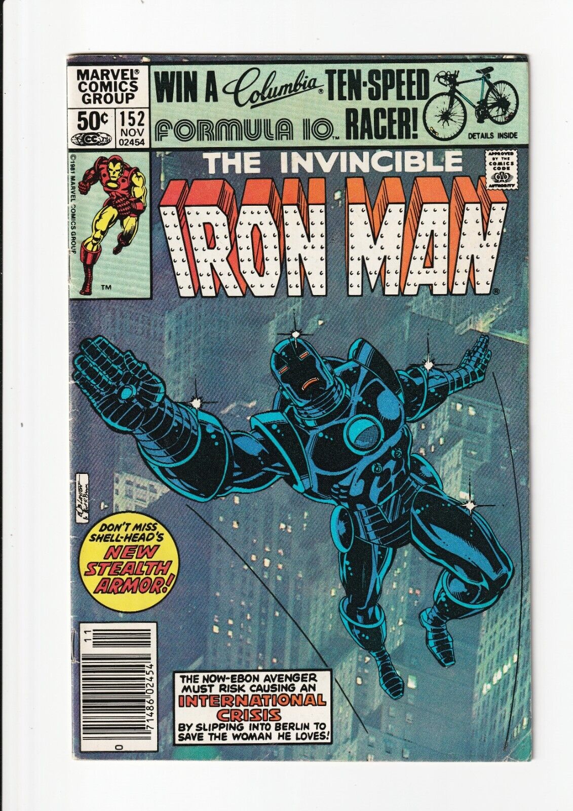 Invincible Iron Man #152 • NEWSSTAND • (Marvel 1981) • 1st Print • Stealth Armor