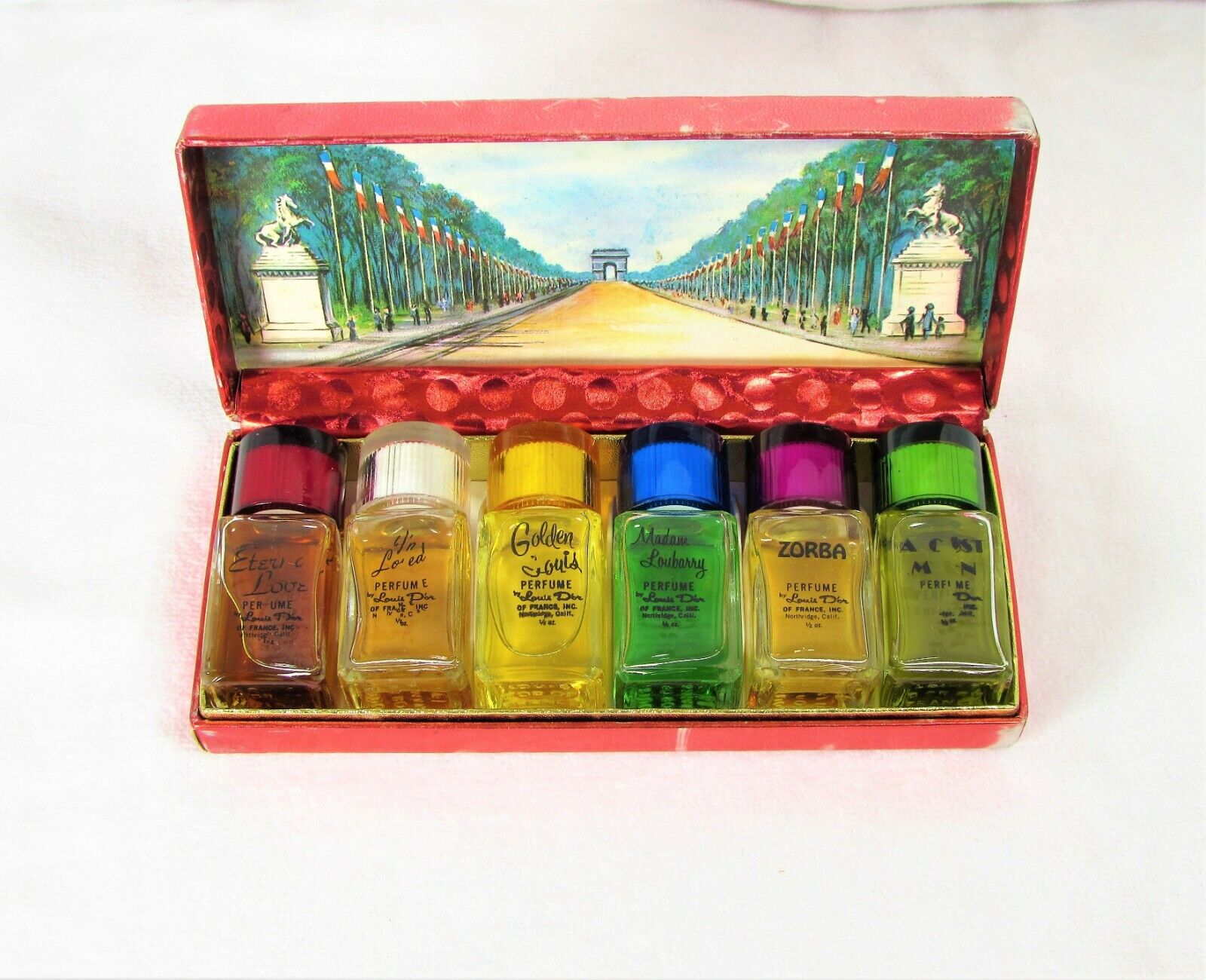 The Famous Six Perfumes By Louis D’or Of France – 1955 Johnny Carson Gift Box