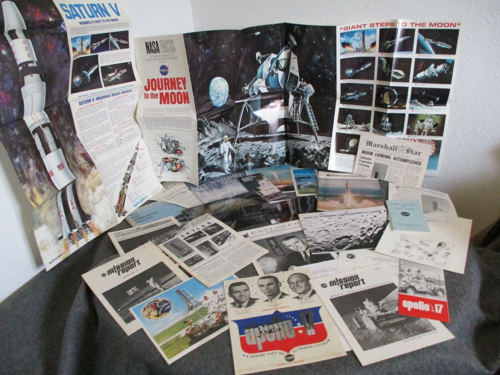 1960-1977 NASA APOLLO WERNHER VON BRAUN MSFC ORIG BOOKS POSTERS REPORTS PHOTO