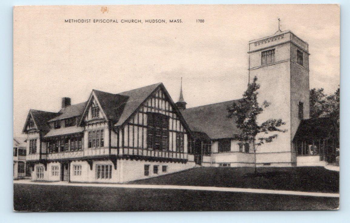 HUDSON, MA Massachusetts ~ METHODIST EPISCOPAL CHURCH Middlesex County Postcard