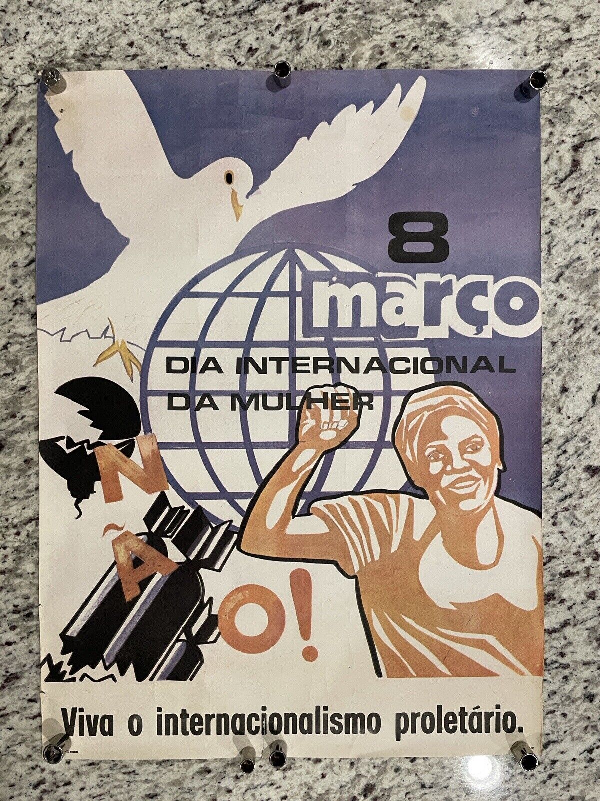 1970s Mozambique International Women’s Day Poster FRELIMO Revolutionary Feminism