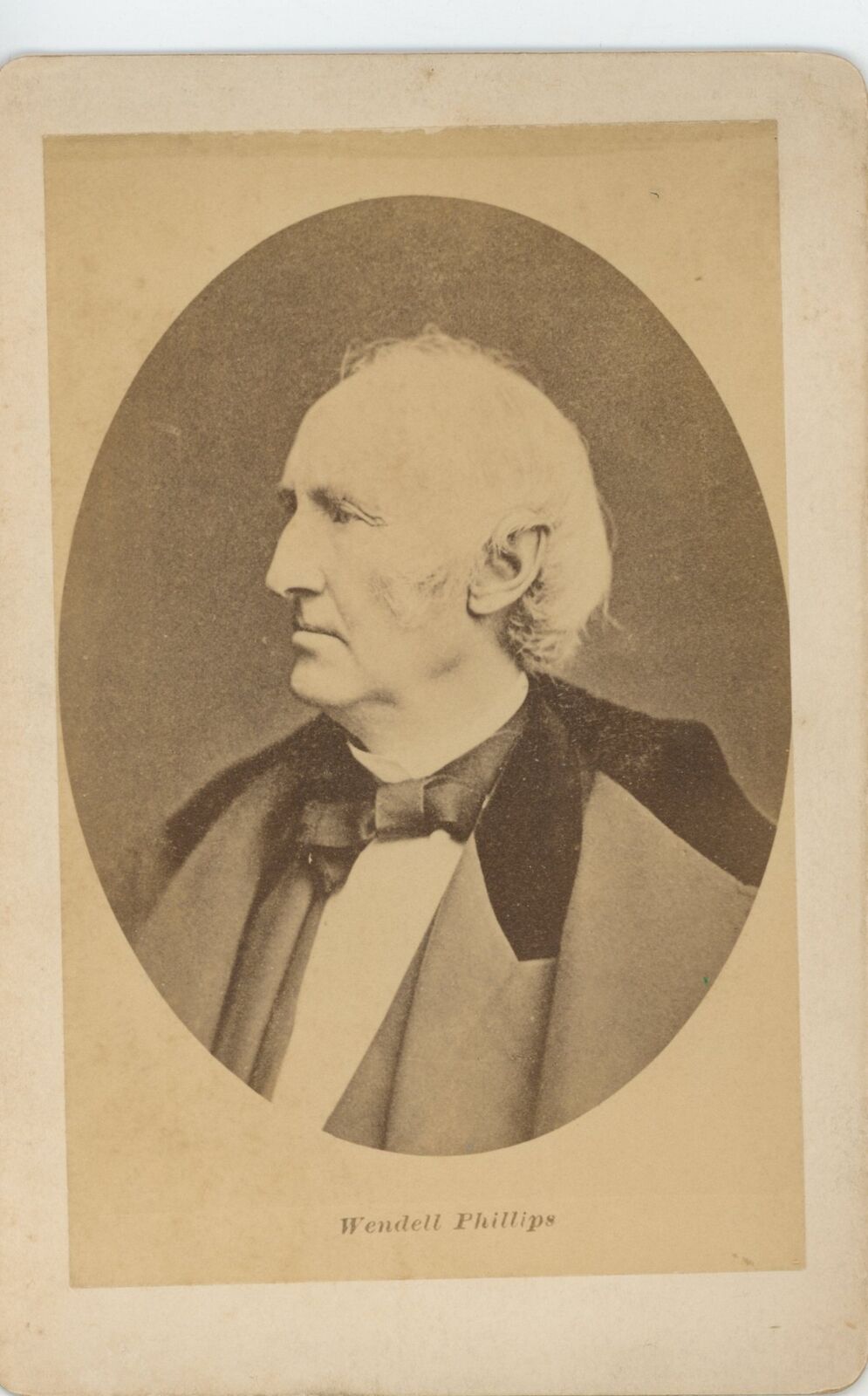 Wendell Phillips American Abolitionist Advocate for Native American Cabinet Card
