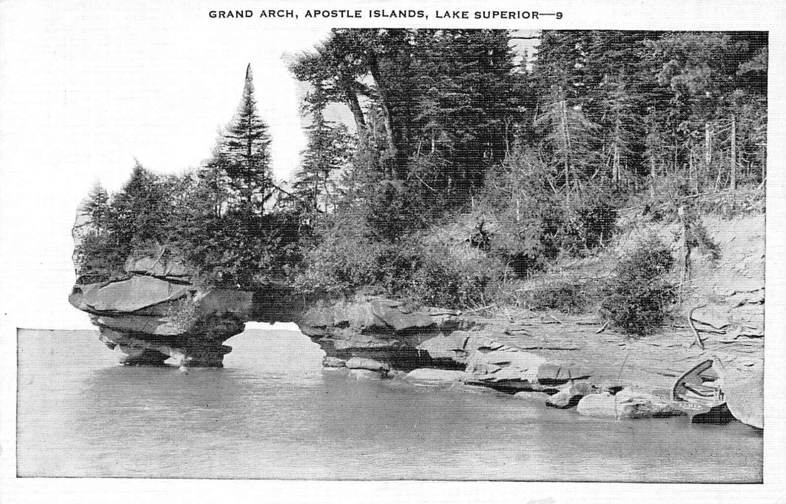Wisconsin Grand Arch Apostle Islands WI Lake Superior c1930 Postcard  4825