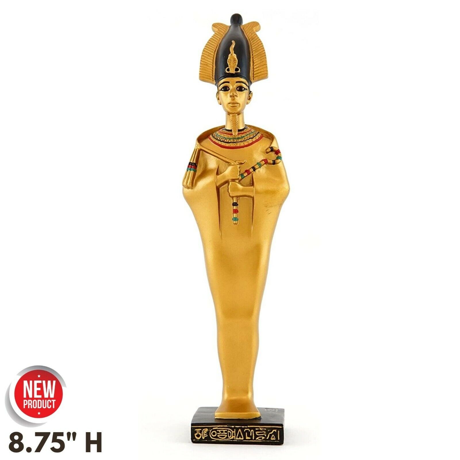 Osiris Statue Deity of Ancient Egyptian God Figure Decor Gift Mystic Prayer 8.7\