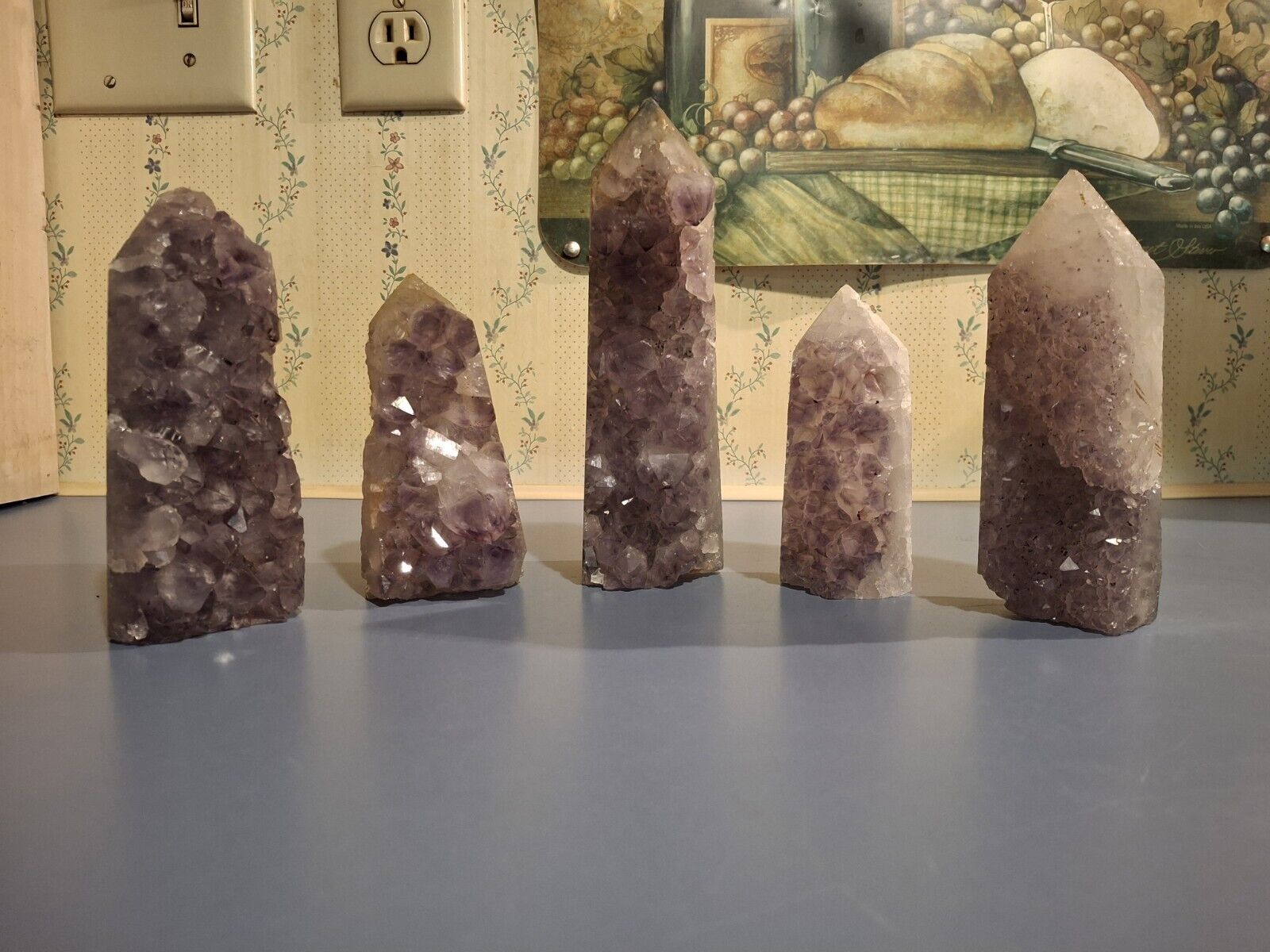 Amethyst Cluster Tower Set Of 5