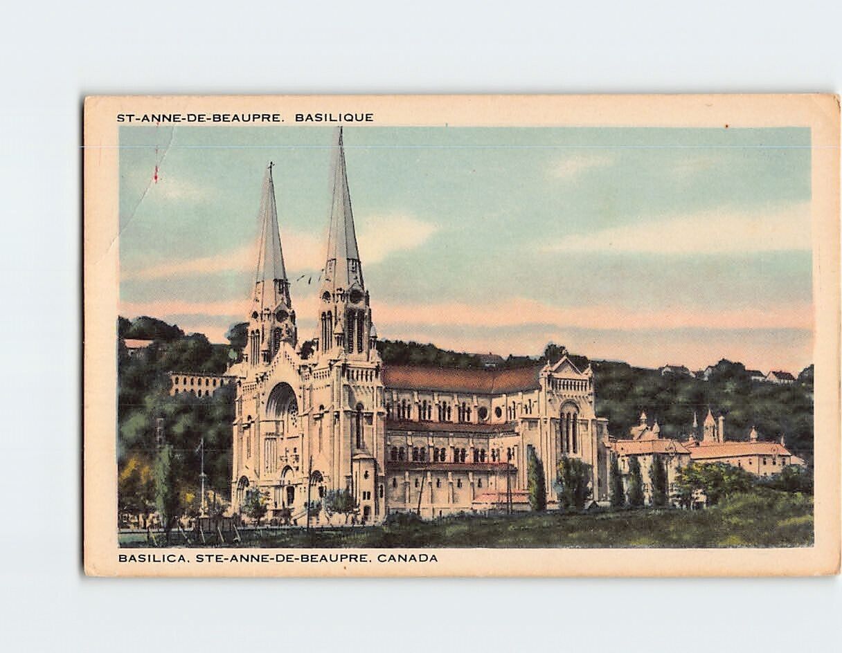 Postcard Basilica Sainte Anne De Beaupré Canada