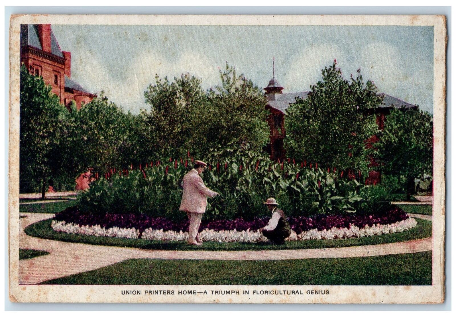 c1920 Union Printers Home Triumph In Floricultural Colorado Springs CO Postcard