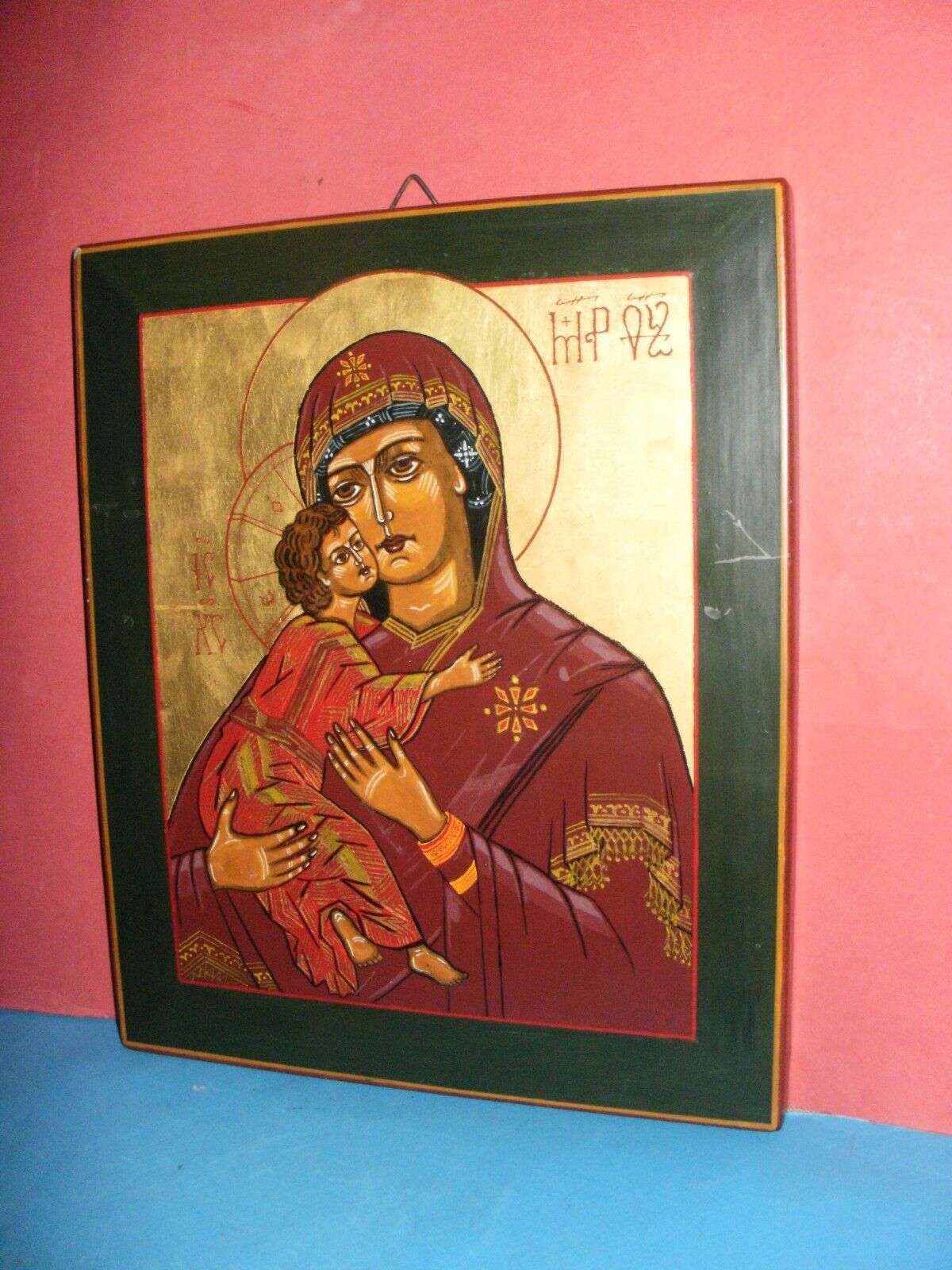 A magnificent copy of the Russian icon of the Vladimir Mother of God of the 12c.