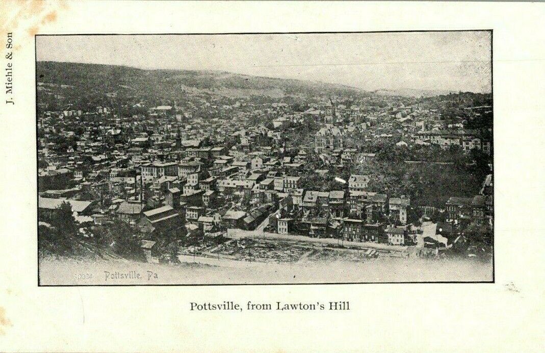 1907. POTTSVILLE, PA FROM LAWTON\'S HILL. POSTCARD. CK23