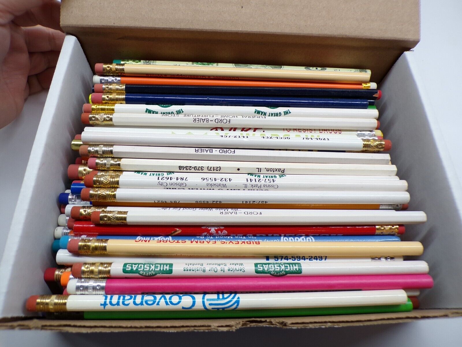 Lot of Advertising Pencils Mostly unsharpened