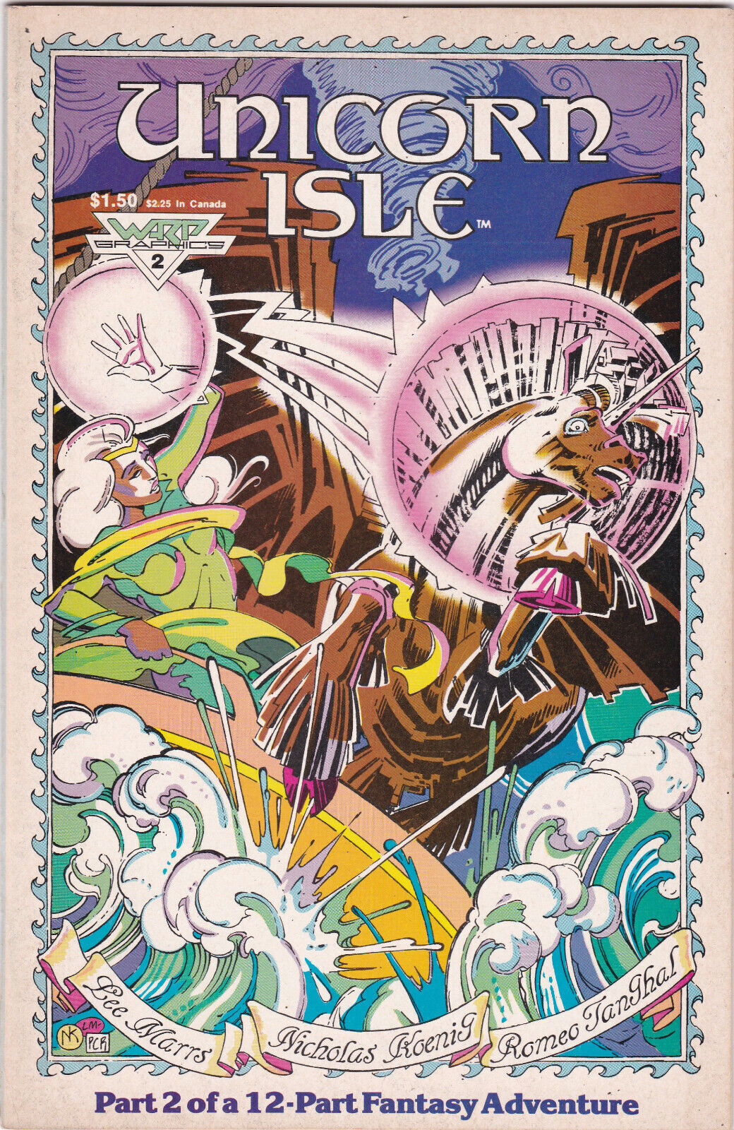 Unicorn Isle #2  WARP GRAPHICS Comics 1986  High Grade