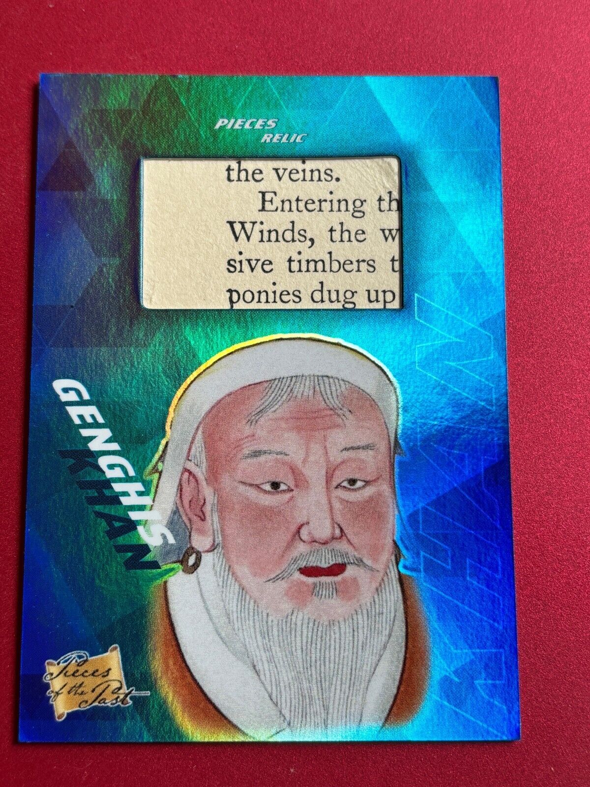 2021 The Bar Pieces of the Past Genghis Khan Relic Card /F340
