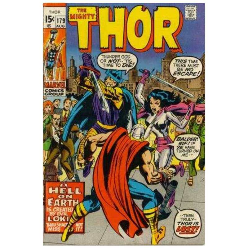 Thor (1966 series) #179 in Very Good + condition. Marvel comics [k 